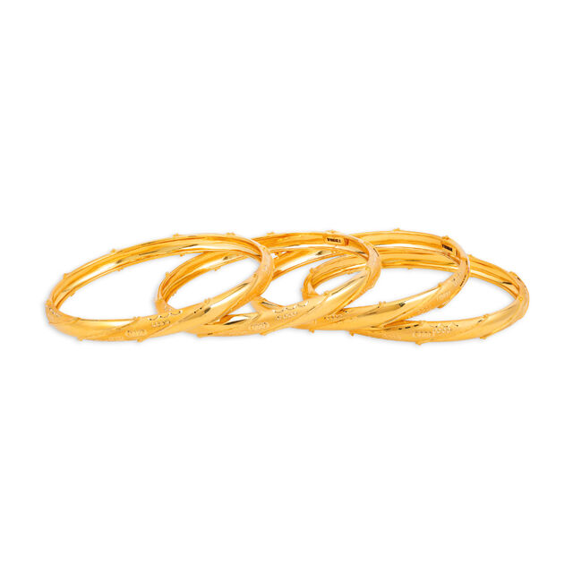 Embellished Tapered Circular Bangle 